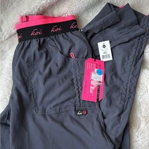 Koi Women's Gray and Pink Joggers